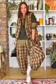 Paloma Tela Neckerchief Blouse Deep Olive